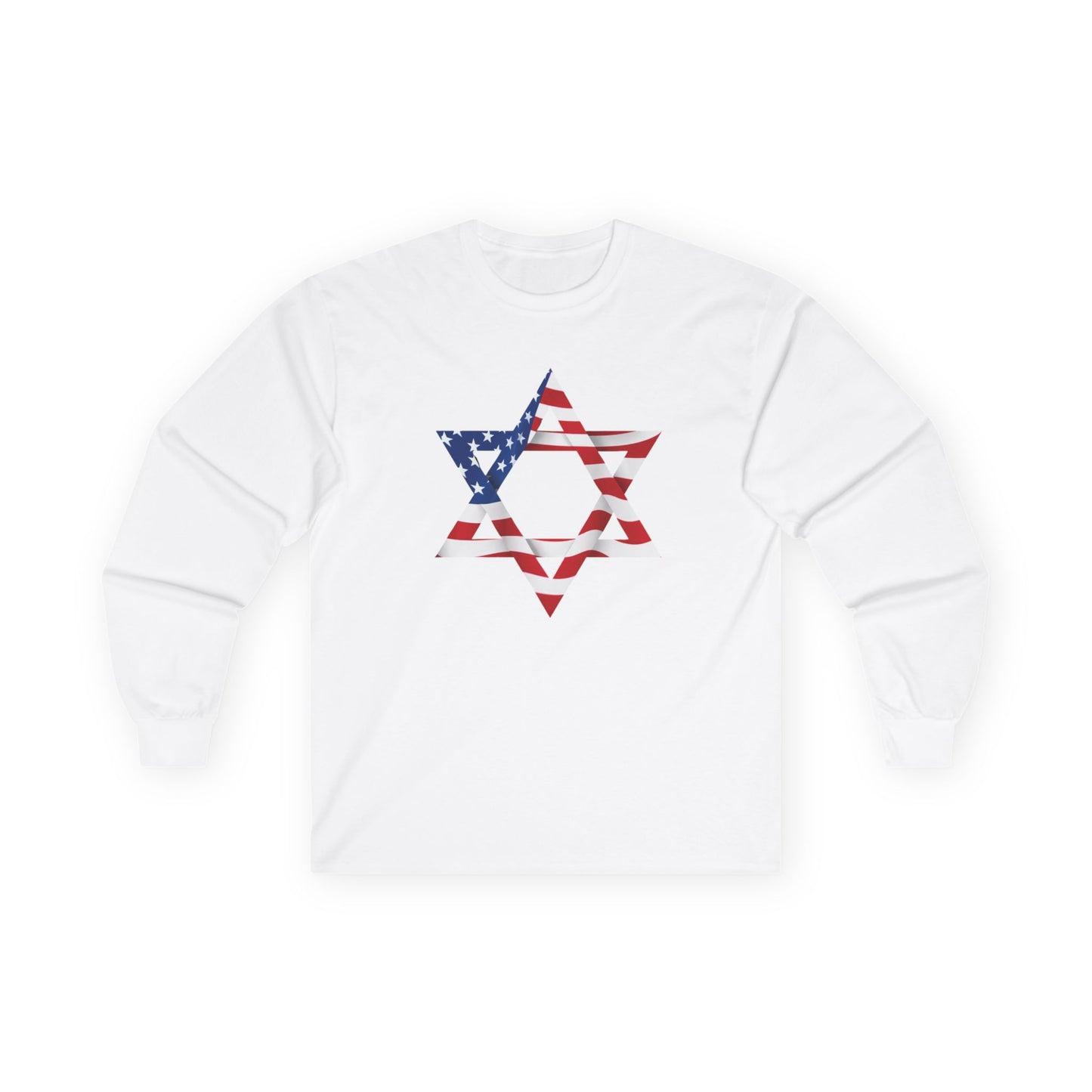 star of david USA flag Long Sleeve Tee
