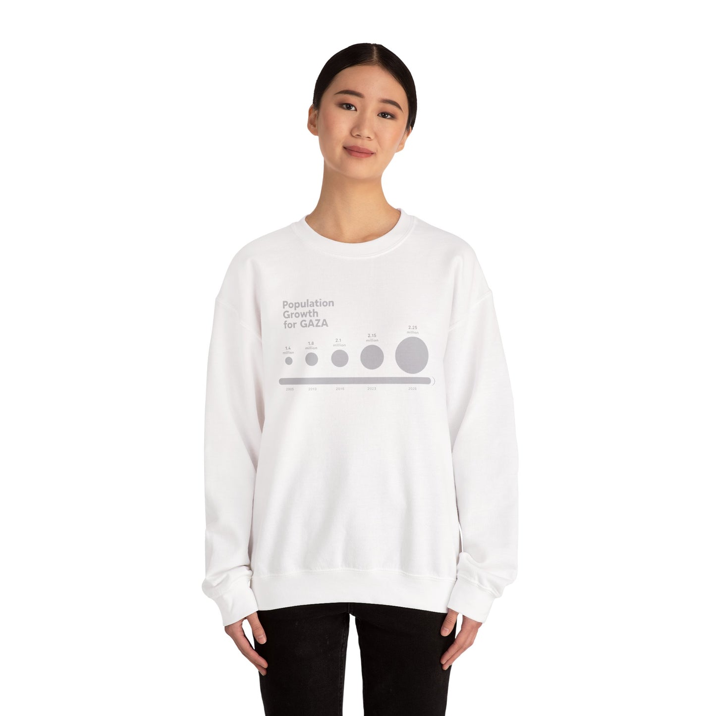 gaza population Unisex Heavy Blend™ Crewneck Sweatshirt