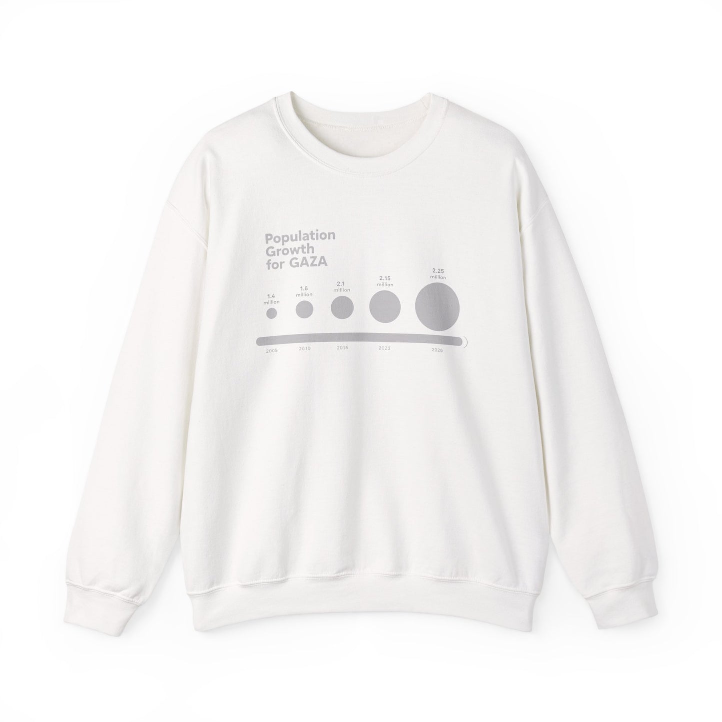 gaza population Unisex Heavy Blend™ Crewneck Sweatshirt