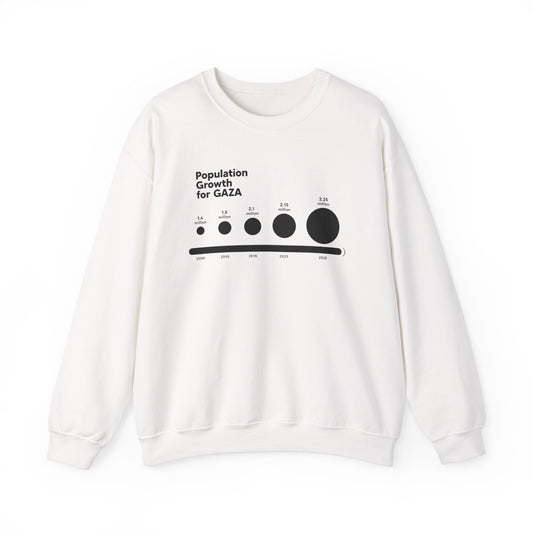 gaza population 3 Unisex Heavy Blend™ Crewneck Sweatshirt